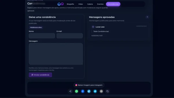 Formulário de Mensagens